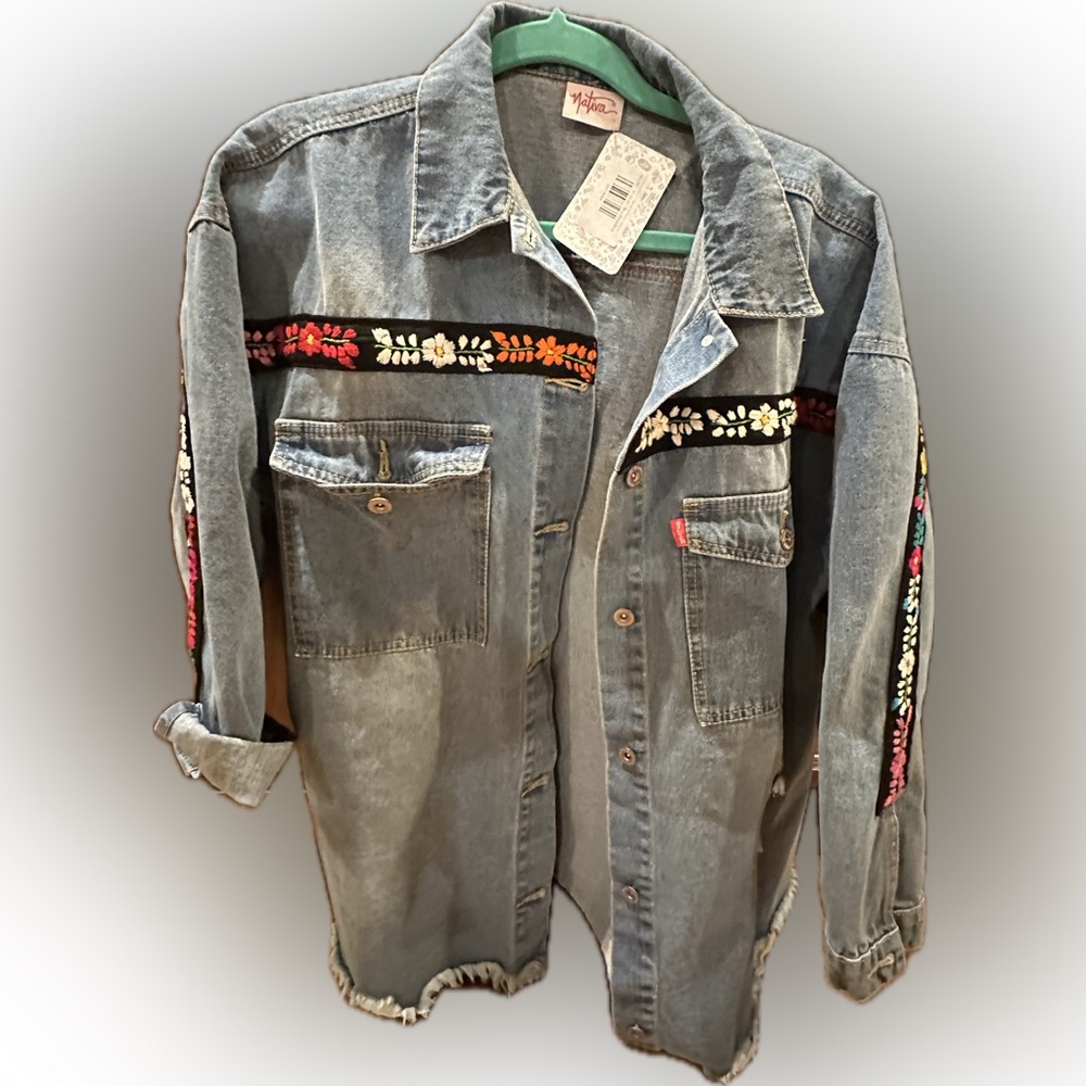 Nativa Hand Embroidered Jean Jacket